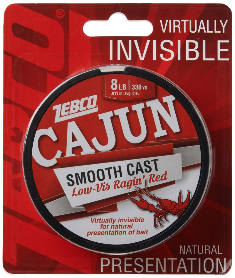 Zebco Cajun Smooth Cast Monofilament Fishing Line, Low-Vis Raginâ€™ Red Filler Spool, 330-Yards, 8-Pound, Virtually Invisible, Natural Presentation - Image 2